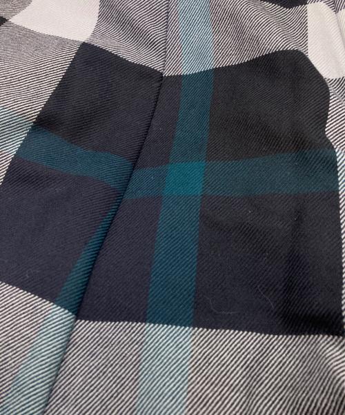 BLUE LABEL CRESTBRIDGE（ブルーレーベルクレストブリッジ）BLUE LABEL CRESTBRIDGE (ブルーレーベルクレストブリッジ) チェックウールビエラワンピース ネイビー×ホワイト サイズ:38の古着・服飾アイテム