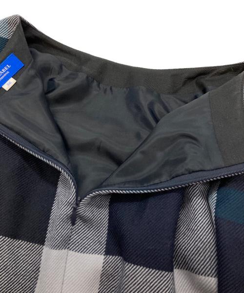 BLUE LABEL CRESTBRIDGE（ブルーレーベルクレストブリッジ）BLUE LABEL CRESTBRIDGE (ブルーレーベルクレストブリッジ) チェックウールビエラワンピース ネイビー×ホワイト サイズ:38の古着・服飾アイテム