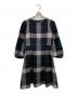 BLUE LABEL CRESTBRIDGE（ブルーレーベルクレストブリッジ）の古着「チェックウールビエラワンピース」｜ネイビー×ホワイト