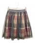 BLUE LABEL CRESTBRIDGE（ブルーレーベルクレストブリッジ）の古着「チェックシアースカート」｜ブラック