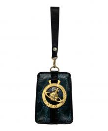 Vivienne Westwood（ヴィヴィアンウエストウッド）の古着「ビッグオーブパスケース」｜ブルー×ブラック