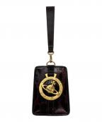 Vivienne Westwoodヴィヴィアンウエストウッド）の古着「ビッグオーブパスケース」｜レッド×ブラウン