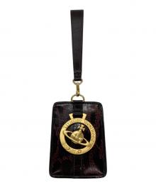 Vivienne Westwood（ヴィヴィアンウエストウッド）の古着「ビッグオーブパスケース」｜レッド×ブラウン