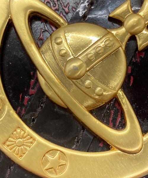 Vivienne Westwood（ヴィヴィアンウエストウッド）Vivienne Westwood (ヴィヴィアンウエストウッド) ビッグオーブパスケース レッド×ブラウンの古着・服飾アイテム