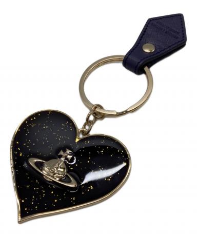 ヴィヴィアン★キーホルダー★ハート★黒×ゴールド系★未使用美品★箱付き 中古・古着通販】Vivienne Westwood (ヴィヴィアンウエストウッド