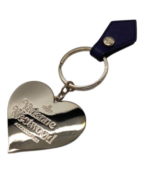 Vivienne Westwood（ヴィヴィアンウエストウッド）Vivienne Westwood (ヴィヴィアンウエストウッド) ミラーハートキーリング ネイビー×ゴールドの古着・服飾アイテム