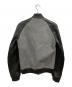 HEATH (ヒース) 袖レザースタジャン ブラック×グレー サイズ:M：12000円