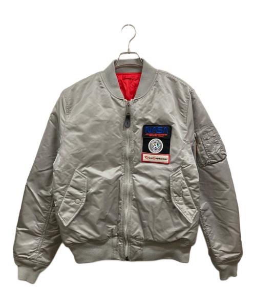 ALPHA（アルファ）ALPHA (アルファ) リバーシブルフライトジャケット グレー×レッド サイズ:XLの古着・服飾アイテム