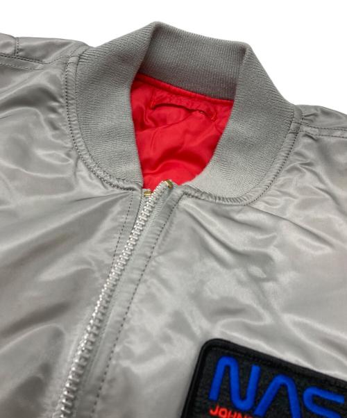 ALPHA（アルファ）ALPHA (アルファ) リバーシブルフライトジャケット グレー×レッド サイズ:XLの古着・服飾アイテム