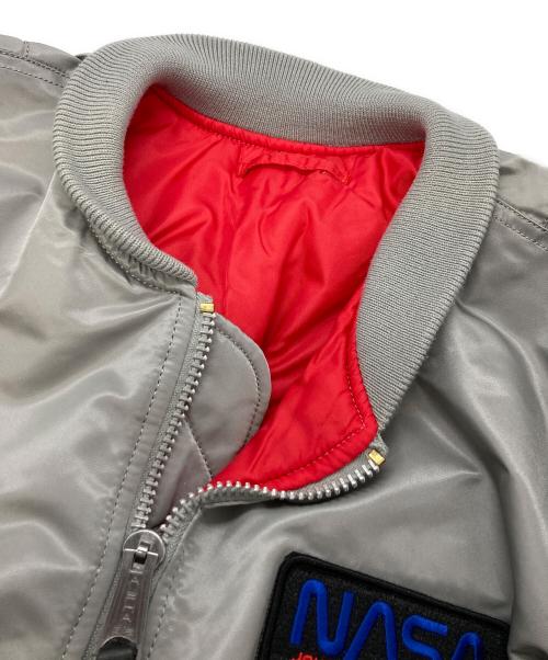 ALPHA（アルファ）ALPHA (アルファ) リバーシブルフライトジャケット グレー×レッド サイズ:XLの古着・服飾アイテム