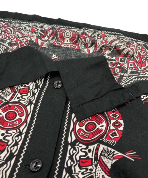 SUGAR CANE（シュガーケーン）SUGAR CANE (シュガーケーン) NATIVE AMERICAN BANDANA PRINT OPEN SHIRT ブラック サイズ:16の古着・服飾アイテム