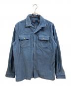 POLO RALPH LAURENポロ・ラルフローレン）の古着「コーデュロイオープンカラーシャツ」｜ブルー