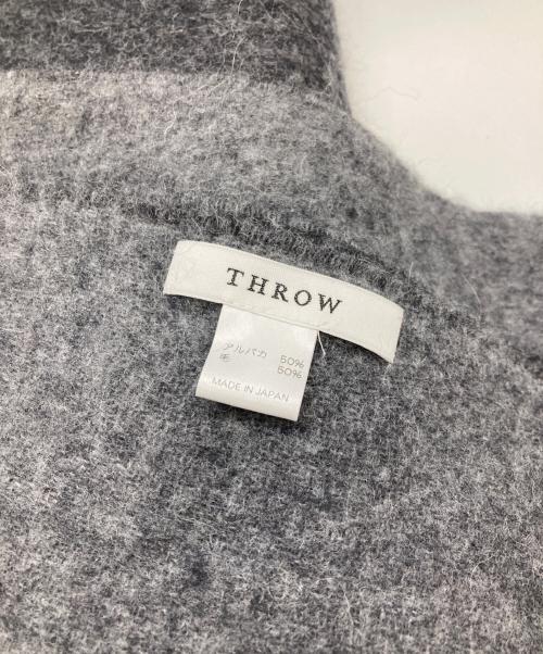 THROW（スロー）THROW (スロー) アルパカ混大判ストール グレーの古着・服飾アイテム
