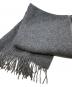 THROW (スロー) アルパカ混大判ストール グレー：12000円