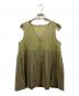 PLEATS PLEASE（プリーツプリーズ）の古着「ノースリーブカットソー」｜グリーン