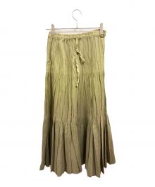 PLEATS PLEASE（プリーツプリーズ）の古着「スカート」｜グリーン