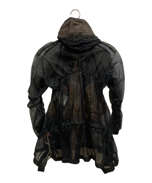 JUNYA WATANABE COMME des GARCONS（(ジュンヤワタナベ コムデギャルソン）JUNYA WATANABE COMME des GARCONS ((ジュンヤワタナベ コムデギャルソン) MESH CARGO POCKET UTILITY JACKET/メッシュ再構築N-3Bジャケット ブラック×ベージュ サイズ:ＸＳの古着・服飾アイテム