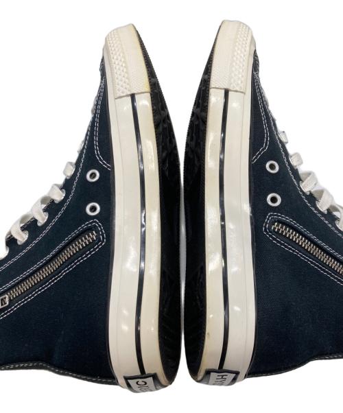 Hysteric Glamour（ヒステリックグラマー）Hysteric Glamour (ヒステリックグラマー) サイドジップハイカットスニーカー ブラック×ホワイト サイズ:26cmの古着・服飾アイテム