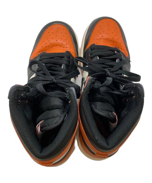NIKE（ナイキ）NIKE (ナイキ) AIR JORDAN 1 RETRO HIGH OG GS BLACK/BLACK-SAIL-STARFISH オレンジ×ブラック サイズ:24.5cmの古着・服飾アイテム
