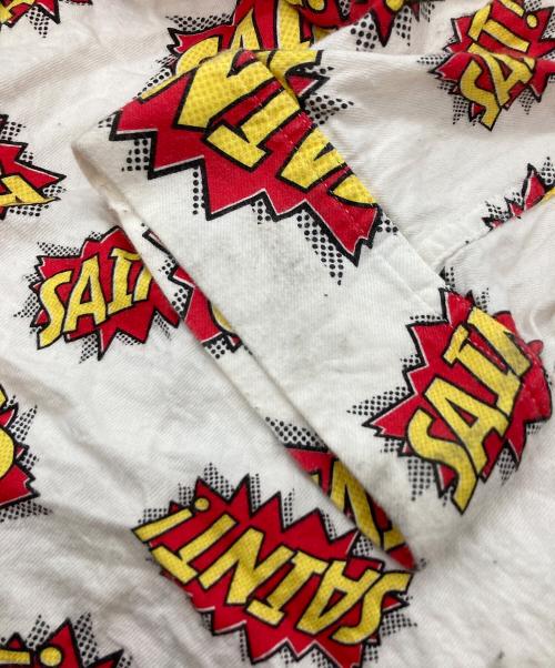 SAINT MICHAEL（セントマイケル）SAINT MICHAEL (セントマイケル) PAJAMA SHIRT POW ホワイト×レッド サイズ:XLの古着・服飾アイテム