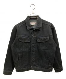 Wrangler（ラングラー）の古着「ペイント加工UGGED WEAR DENIM JACKET」｜ブラック
