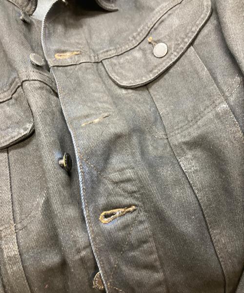 Wrangler（ラングラー）Wrangler (ラングラー) ペイント加工UGGED WEAR DENIM JACKET ブラック サイズ:Ｍの古着・服飾アイテム