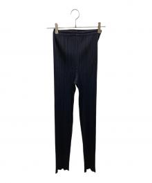 PLEATS PLEASE（プリーツプリーズ）の古着「プリーツパンツ」｜ネイビー