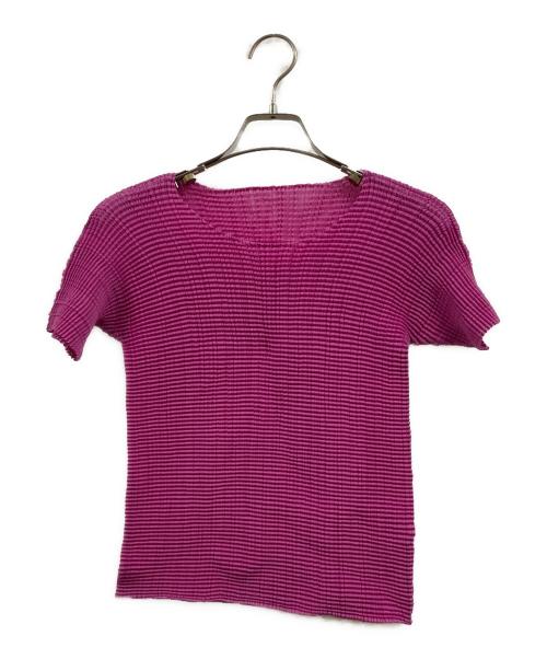 ISSEY MIYAKE PLEATS T（イッセイミヤケ プリーツ）ISSEY MIYAKE PLEATS T (イッセイミヤケ プリーツ) 半袖カットソー ピンク サイズ:Ｍの古着・服飾アイテム