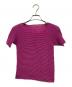 ISSEY MIYAKE PLEATS T（イッセイミヤケ プリーツ）の古着「半袖カットソー」｜ピンク
