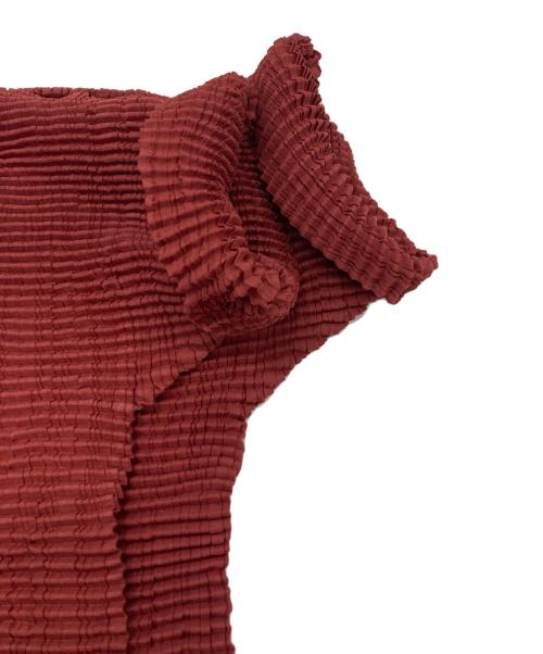 ISSEI MIYAKE PLEATS T（イッセイミヤケ プリーツ）ISSEI MIYAKE PLEATS T (イッセイミヤケ プリーツ) 半袖カットソー ブラウン サイズ:Ｍの古着・服飾アイテム