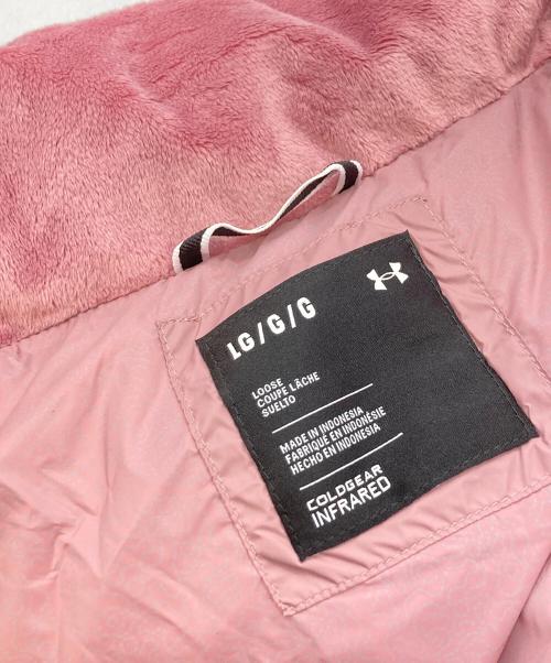 UNDER ARMOUR（アンダーアーマー）UNDER ARMOUR (アンダーアーマー) UAコールドギアインフラレッド ダウン パッファー フーディ ピンク サイズ:Lの古着・服飾アイテム