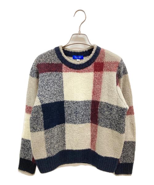 BURBERRY BLUE LABEL（バーバリー ブルー レーベル）BURBERRY BLUE LABEL (バーバリー ブルー レーベル) ニット ホワイト×ネイビー サイズ:38の古着・服飾アイテム