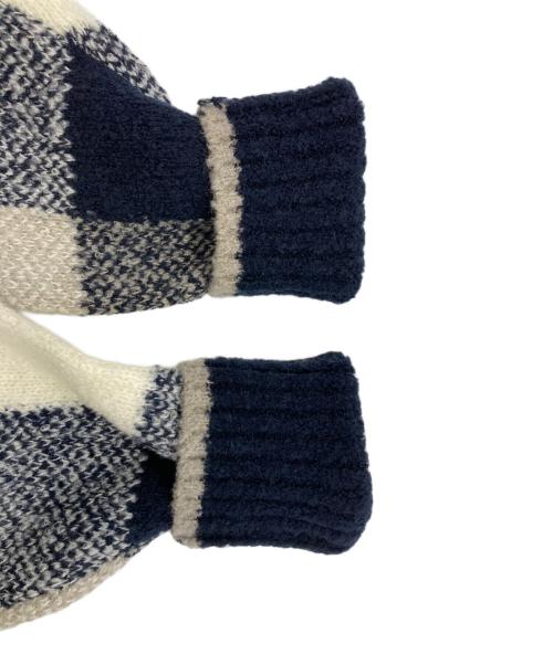 BURBERRY BLUE LABEL（バーバリー ブルー レーベル）BURBERRY BLUE LABEL (バーバリー ブルー レーベル) ニット ホワイト×ネイビー サイズ:38の古着・服飾アイテム