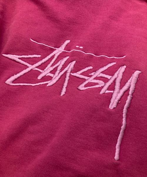 stussy（ステューシー）stussy (ステューシー) 刺繍ロゴプルオーバーパーカー パープル サイズ:XLの古着・服飾アイテム