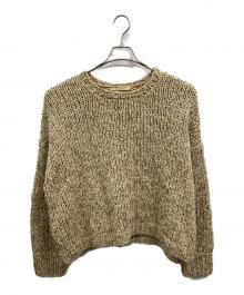 Curensology（カレンソロジー）の古着「ミックスハンドニットプルオーバーセーター」｜ブラウン