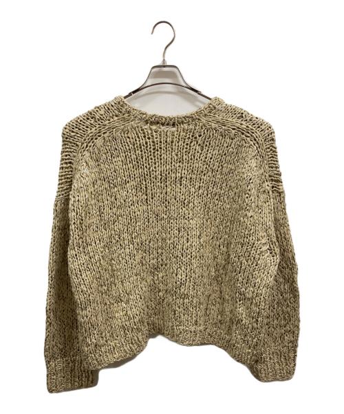 Curensology（カレンソロジー）Curensology (カレンソロジー) ミックスハンドニットプルオーバーセーター ブラウン サイズ:Freeの古着・服飾アイテム