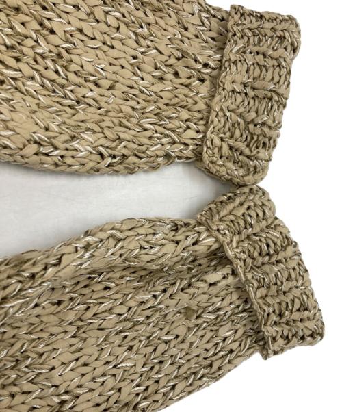 Curensology（カレンソロジー）Curensology (カレンソロジー) ミックスハンドニットプルオーバーセーター ブラウン サイズ:Freeの古着・服飾アイテム