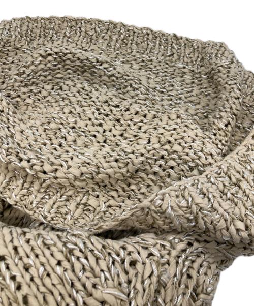 Curensology（カレンソロジー）Curensology (カレンソロジー) ミックスハンドニットプルオーバーセーター ブラウン サイズ:Freeの古着・服飾アイテム