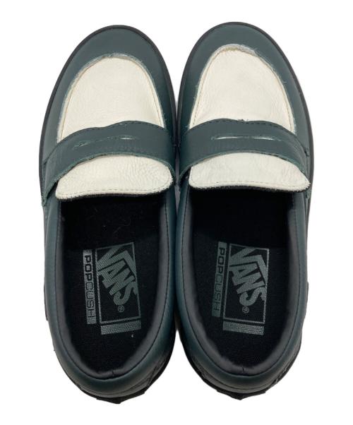 VANS（ヴァンズ）VANS (ヴァンズ) SKATE LOAFER ホワイト×グリーン サイズ:24cmの古着・服飾アイテム