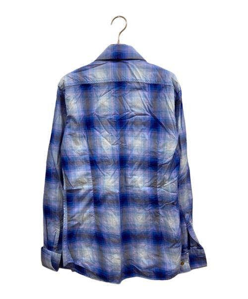 Vivienne Westwood man（ヴィヴィアン ウェストウッド マン）Vivienne Westwood man (ヴィヴィアン ウェストウッド マン) チェックシャツ ブルー サイズ:1の古着・服飾アイテム