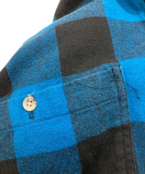 ST JOHN'S BAY（セントジョンズベイ）ST JOHN'S BAY (セントジョンズベイ) バッファローチェックフランネルシャツ ブラック×ブルー サイズ:3XLの古着・服飾アイテム