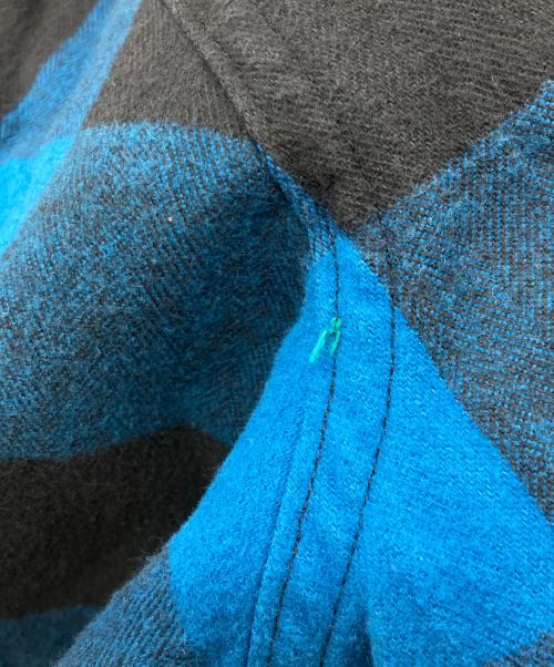 ST JOHN'S BAY（セントジョンズベイ）ST JOHN'S BAY (セントジョンズベイ) バッファローチェックフランネルシャツ ブラック×ブルー サイズ:3XLの古着・服飾アイテム