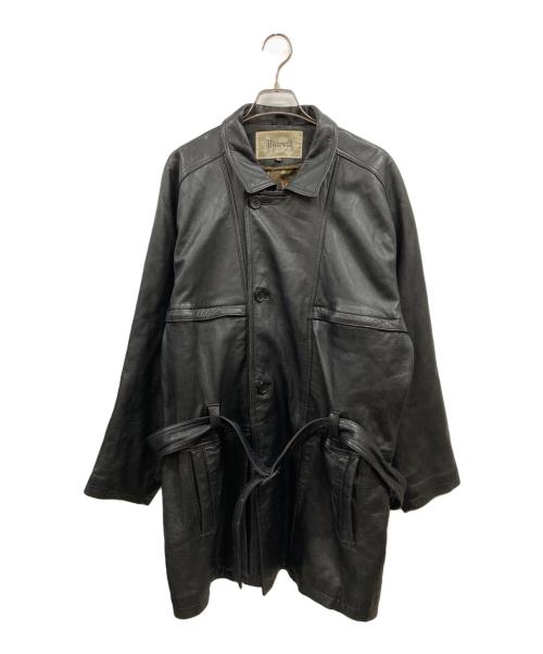 MARELLI（マレリ）MARELLI (マレリ) 裏地総柄ラムレザーコート ブラック サイズ:Mの古着・服飾アイテム