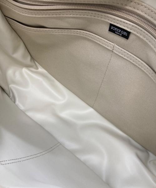 PORTER GIRL（ポーターガール）PORTER GIRL (ポーターガール) NAKED  SHOULDER BAG L ベージュの古着・服飾アイテム