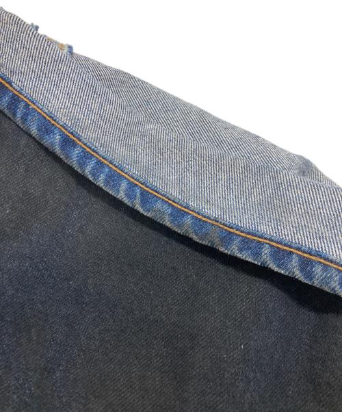 NVRFRGT（ネヴァーフォーゲット）NVRFRGT (ネヴァーフォーゲット) CONZ別注 COATING 3D TWISTED WIDE LEG JEANS インディゴ サイズ: 1 (実寸 W78cm L79cm)の古着・服飾アイテム