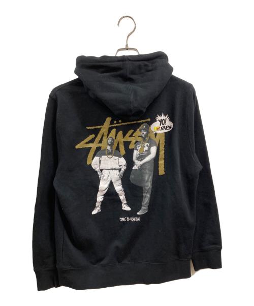 stussy（ステューシー）stussy (ステューシー) MTV SLICK RICK プルオーバーパーカー ブラック サイズ:Sの古着・服飾アイテム
