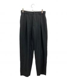 ATON（エイトン）の古着「WOOL TROPICAL LOOSE FIT PANTS」｜グレー