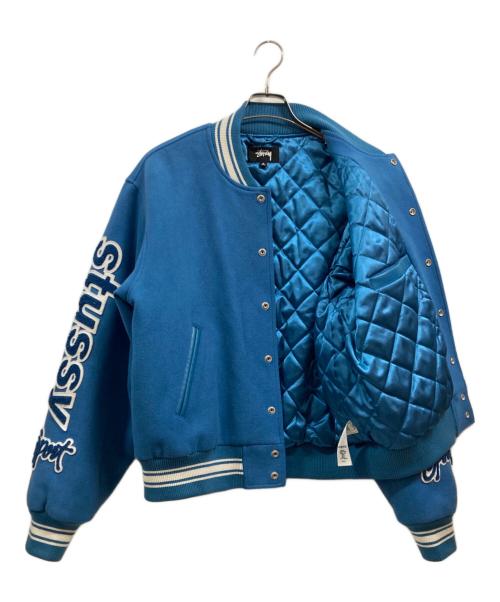 stussy（ステューシー）stussy (ステューシー) Versity Jacket Competition ブルー サイズ:Mの古着・服飾アイテム