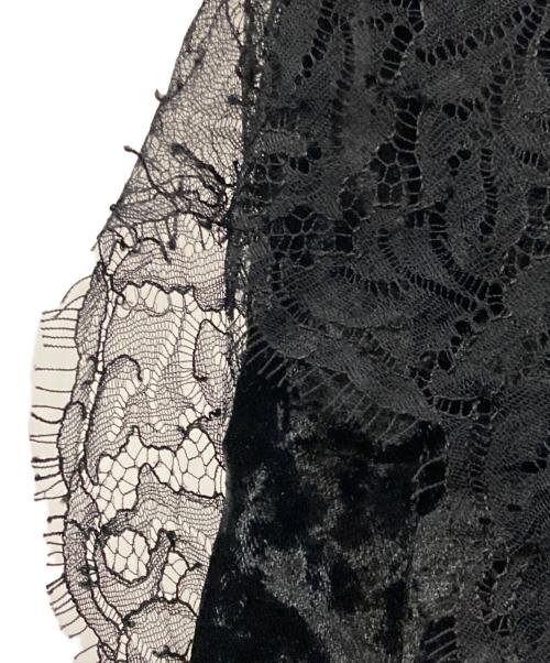 JOHN LAWRENCE SULLIVAN（ジョン ローレンス サリバン）JOHN LAWRENCE SULLIVAN (ジョン ローレンス サリバン) JLS CRUSHED VELVET PENTAGON SLIP DRESS ブラック サイズ:XSの古着・服飾アイテム