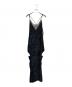 JOHN LAWRENCE SULLIVAN（ジョン ローレンス サリバン）の古着「JLS CRUSHED VELVET PENTAGON SLIP DRESS」｜ブラック